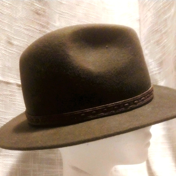 Wool fedora. 2 1/2 in brim Sz M - Picture 3 of 7